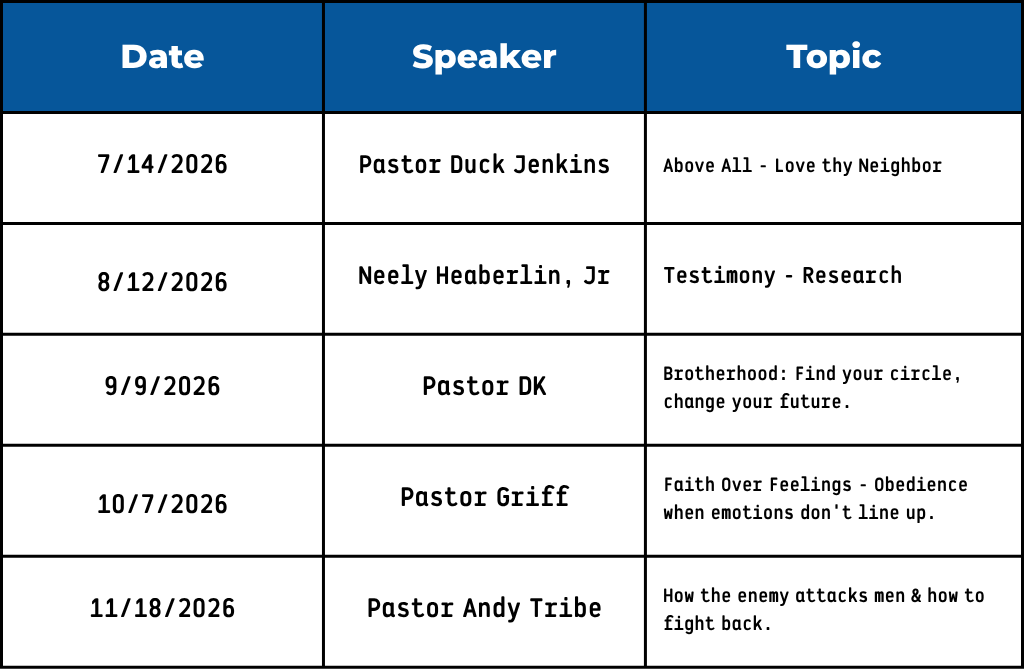 KPU speaker schedule